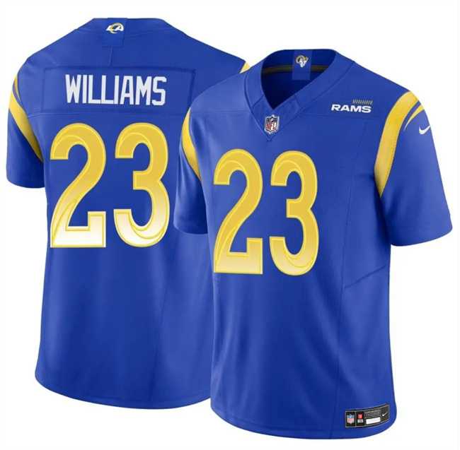 Men & Women & Youth Los Angeles Rams #23 Kyren Williams Blue 2024 Vapor Untouchable Stitched Jersey,We sell and wholesale Men & Women & Youth Los Angeles Rams #23 Kyren Williams Blue 2024 Vapor Untouchable Stitched Jersey on line form chian!